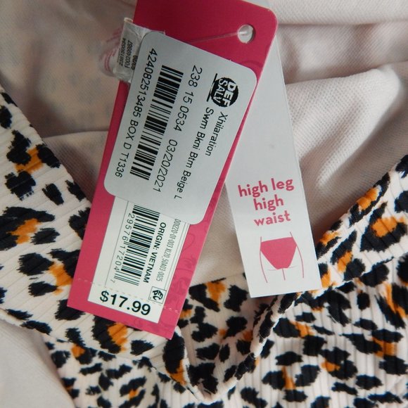 Xhilaration Bikini High Waisted Leopard Womens Size L NWT - Picture 5 of 10